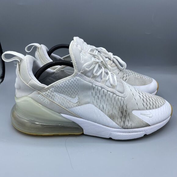 Nike Air Max 270 Men's White Gum Athletic Running Sneakers DC1702-100 Size 10 - Picture 1 of 7